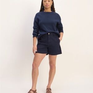Everlane Organic Way High Shorts 6 Blue